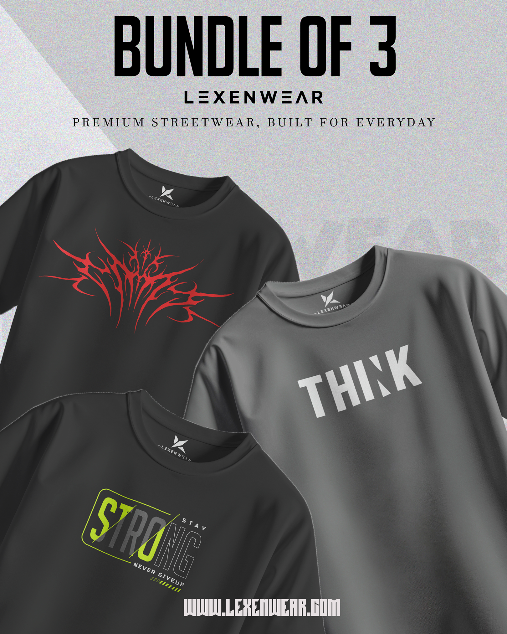 GYM Bundle of 3 002 | Graphic T-Shirts