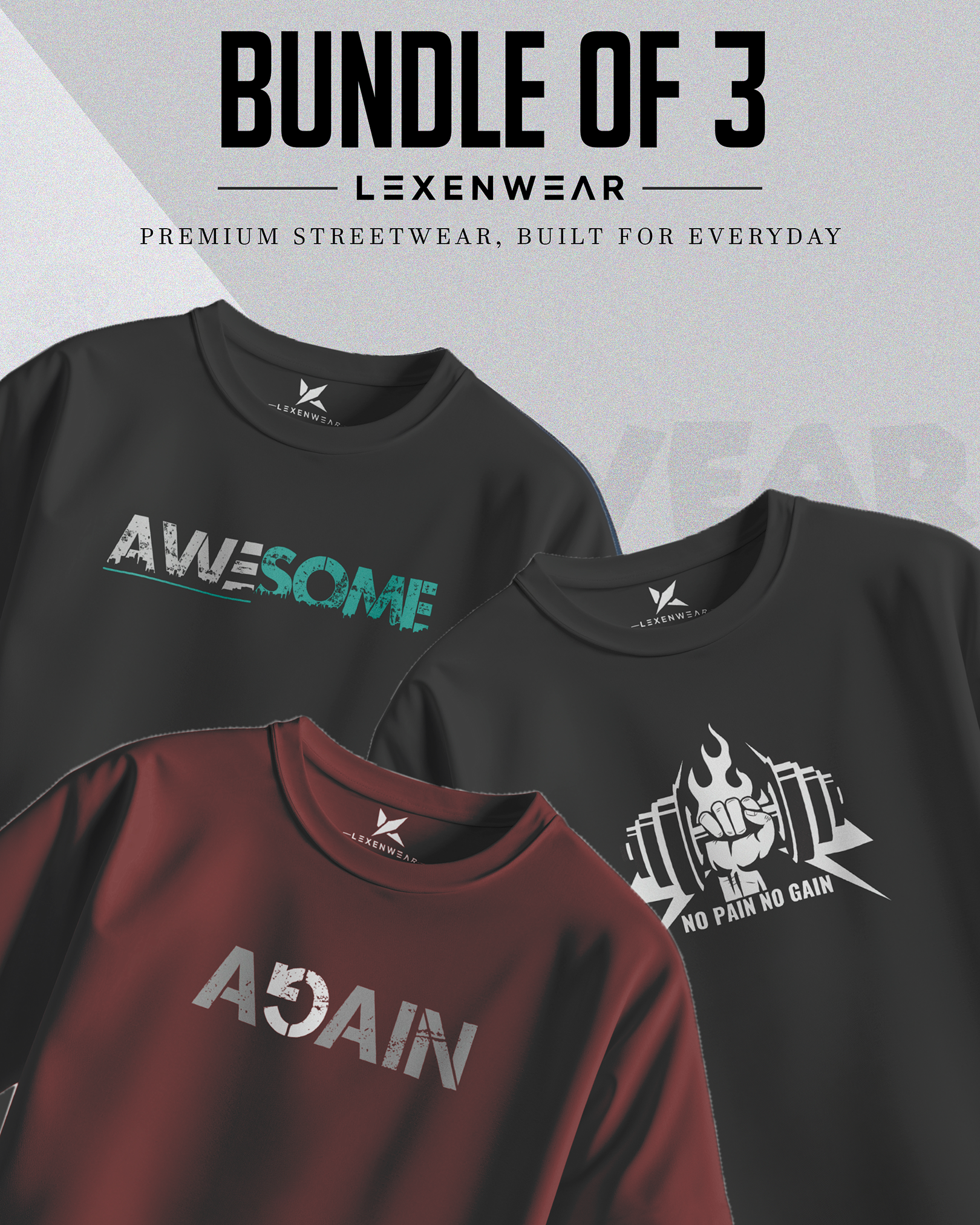 Bundle of 3 005 | Graphic T-Shirts