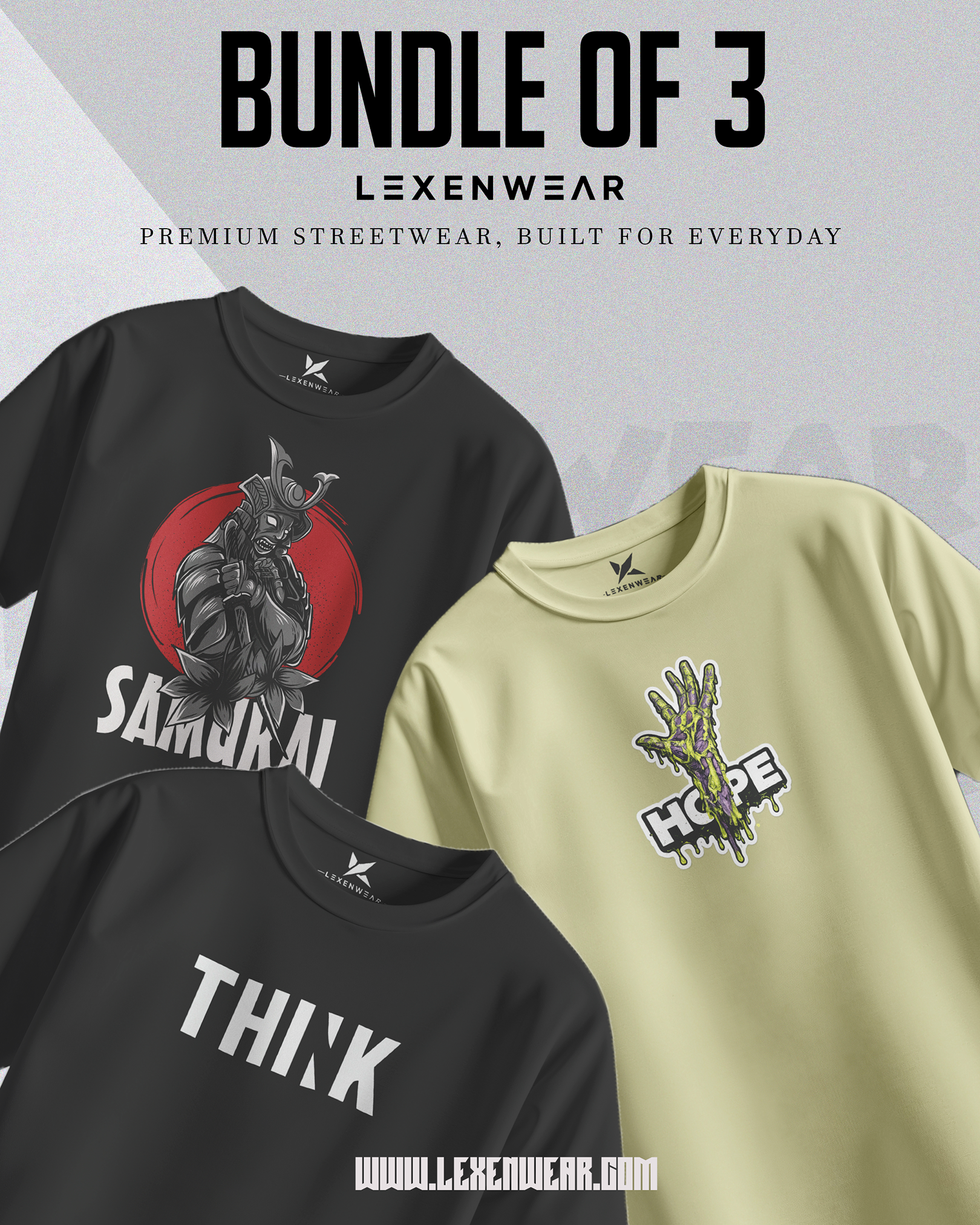 Bundle of 3 001 | Graphic T-Shirts