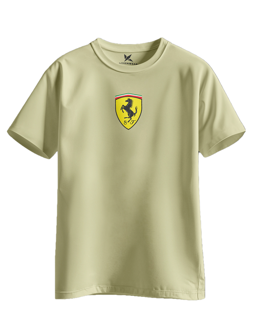 Ferrari Logo Graphic-Tee | Unisex Regular Fit T-Shirt