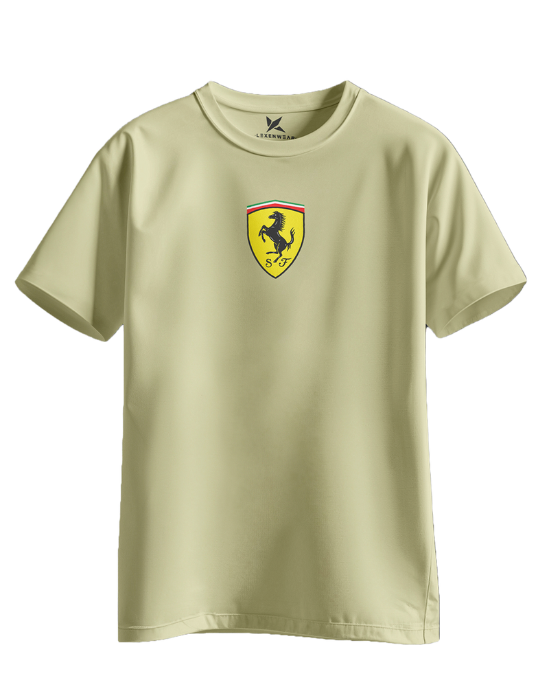 Ferrari Logo Graphic-Tee | Unisex Regular Fit T-Shirt