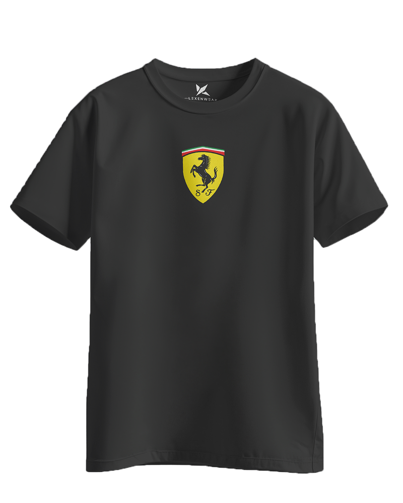 Ferrari Logo Graphic-Tee | Unisex Regular Fit T-Shirt